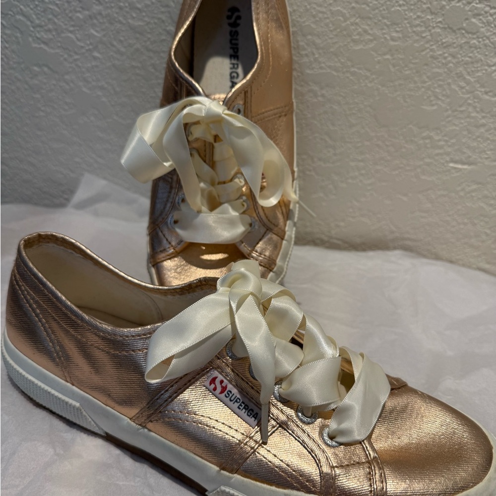 Superga Women's Rose Gold Sneakers 41.5